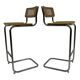 Vintage Cesca Design Bar Stools 80's design in chrome set of four