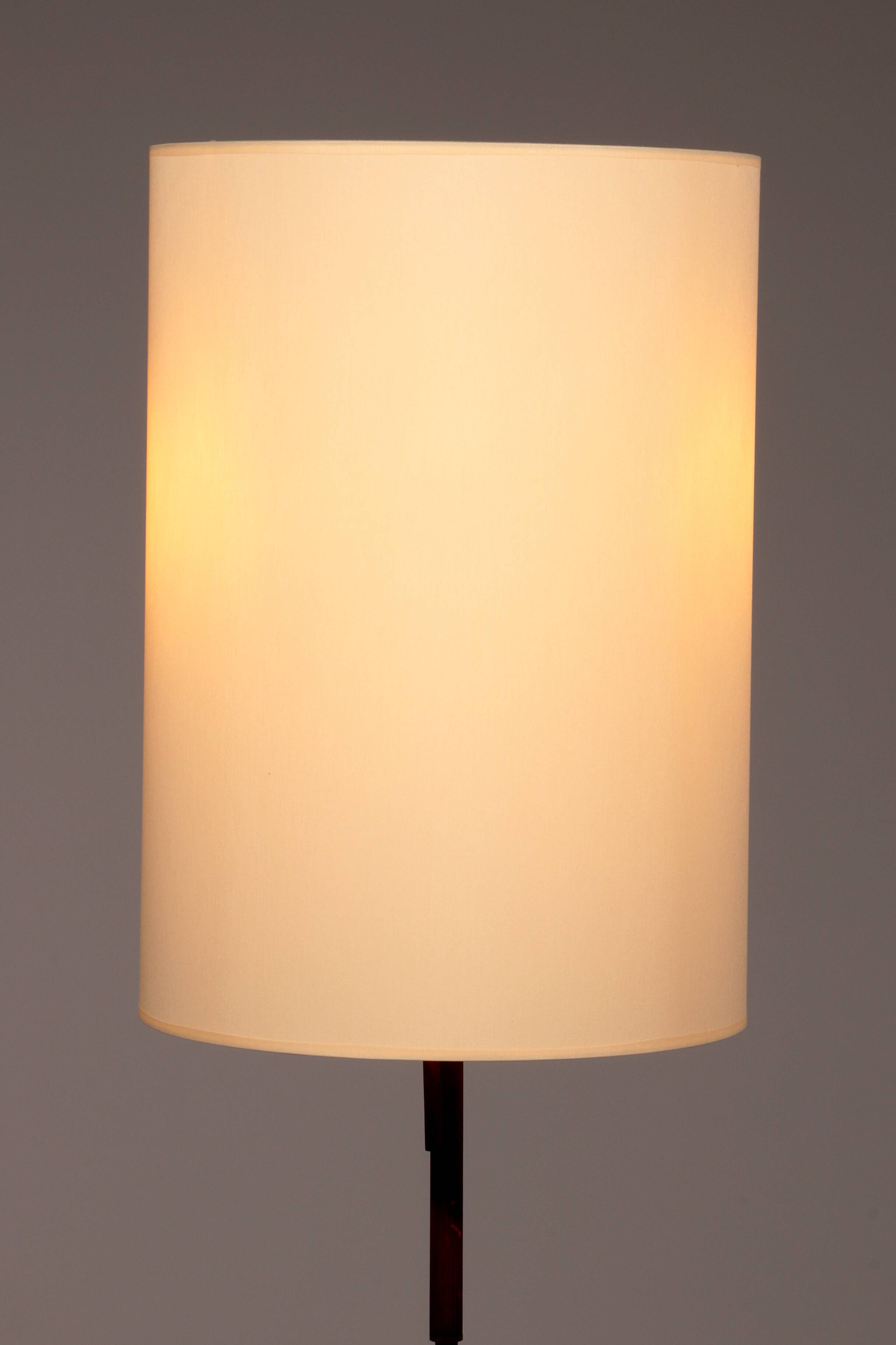 Temde floor lamp in teak and brass, 1960s