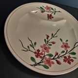 Asparagus plate Sarreguemines decoration sharp sharp early twentieth century
