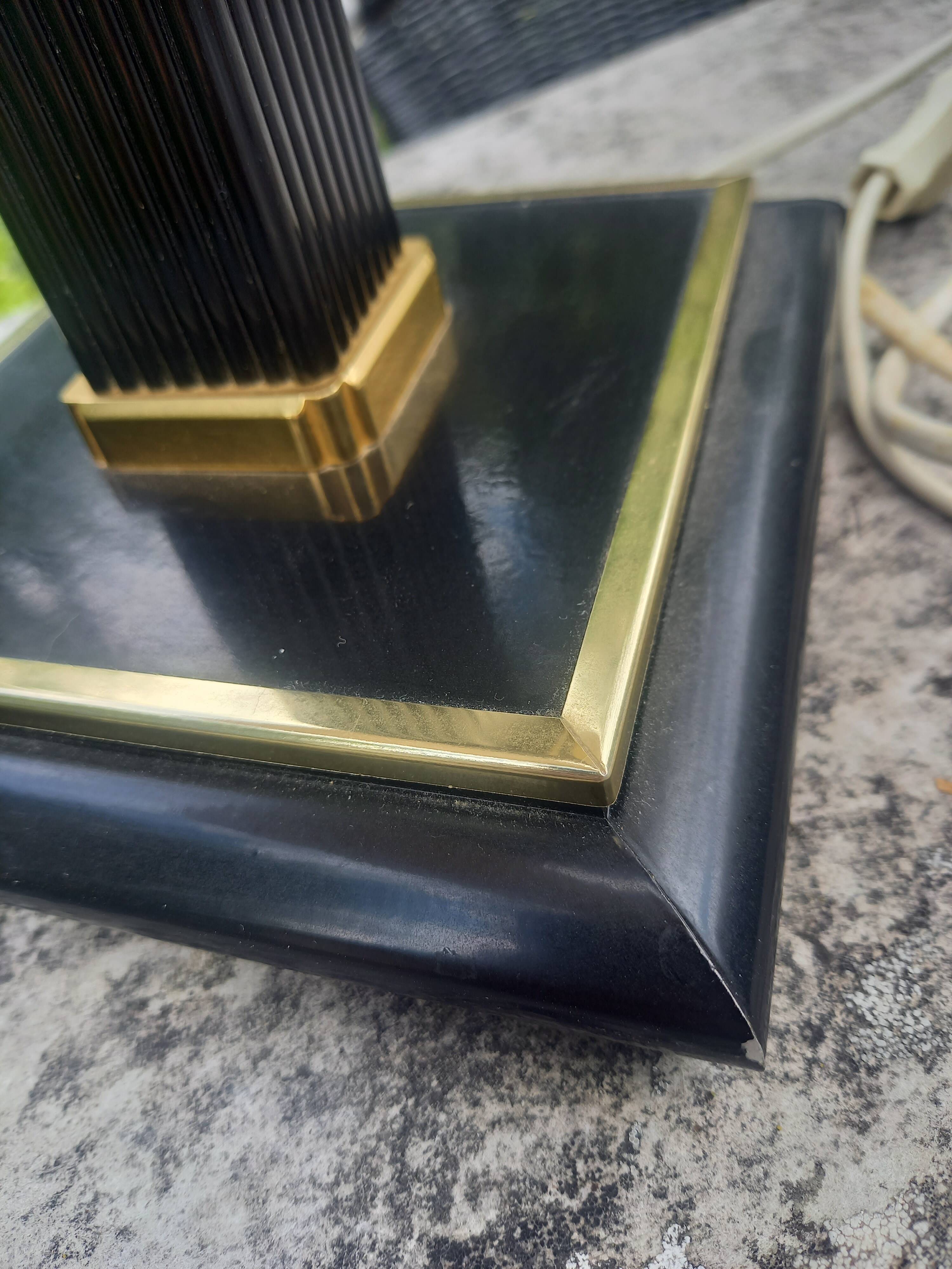 Vintage black and gold Robert De Schuytener lamp