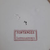 Plate duo in Sarreguemines earthenware - fontanges model
