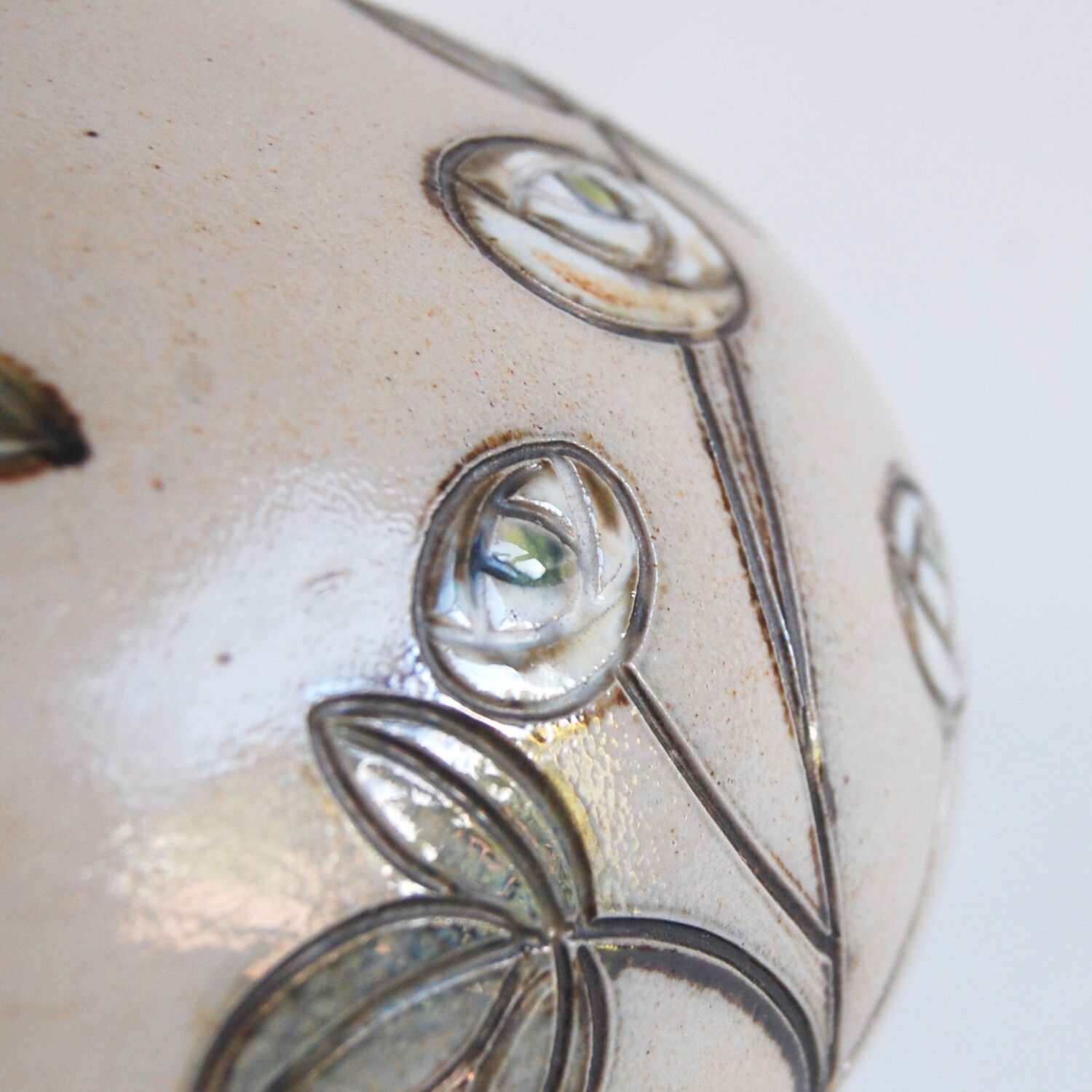 Vintage stoneware soliflore vase by Losson - Belgium