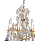 Bronze chandelier and pendants Crystal 6 branches