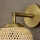 Handmade Gold Rattan Sconce Lamp 16x19Cm