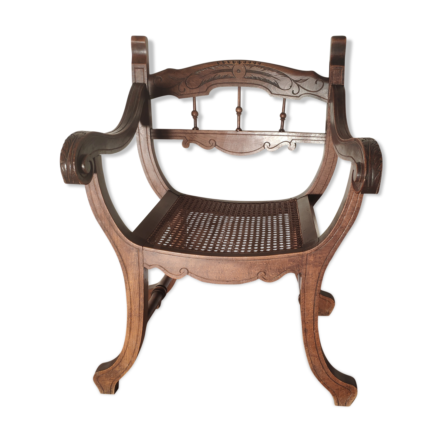 19th century Dagobert canne chair