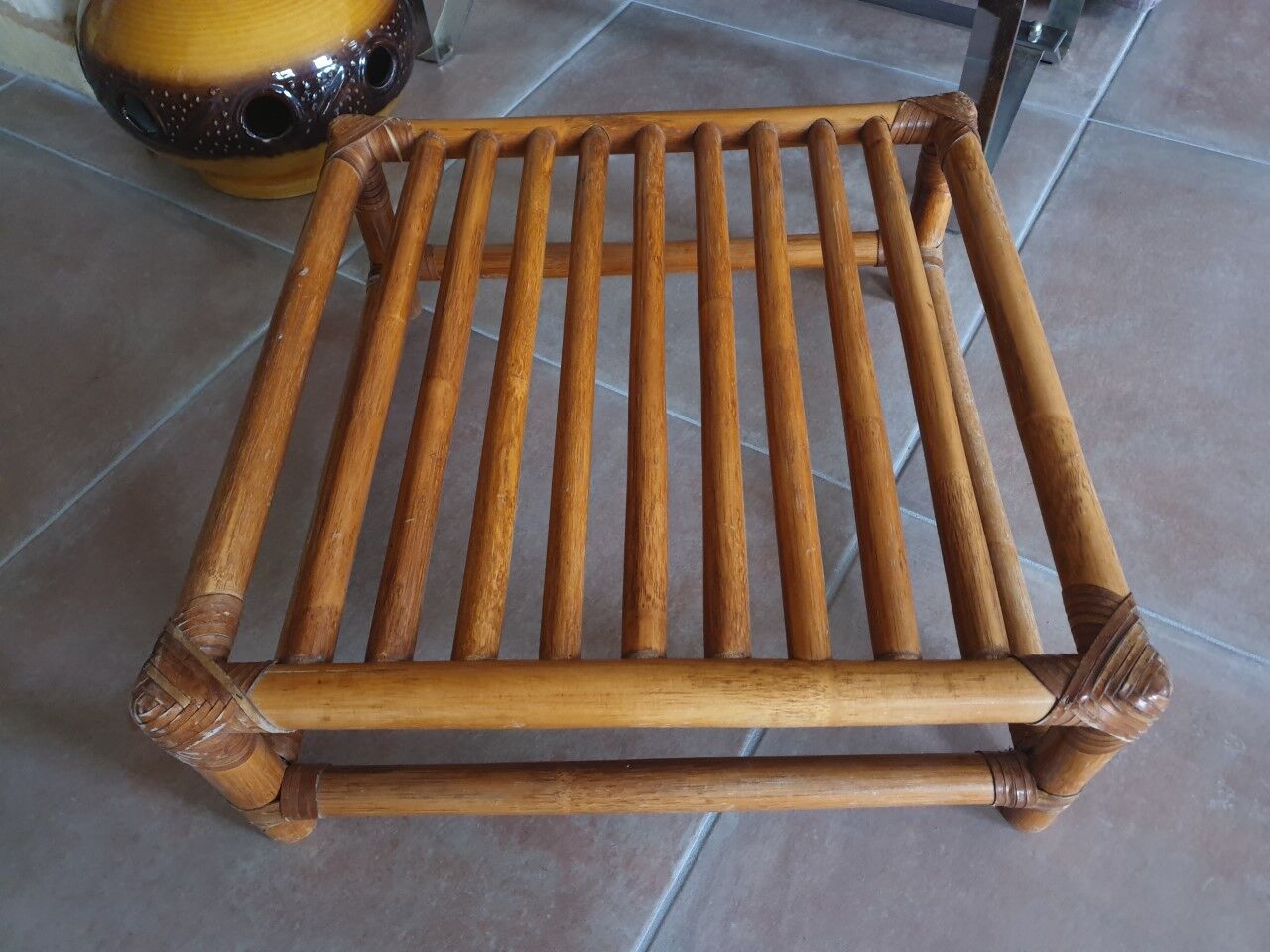 Bamboo luggage rack coffee table