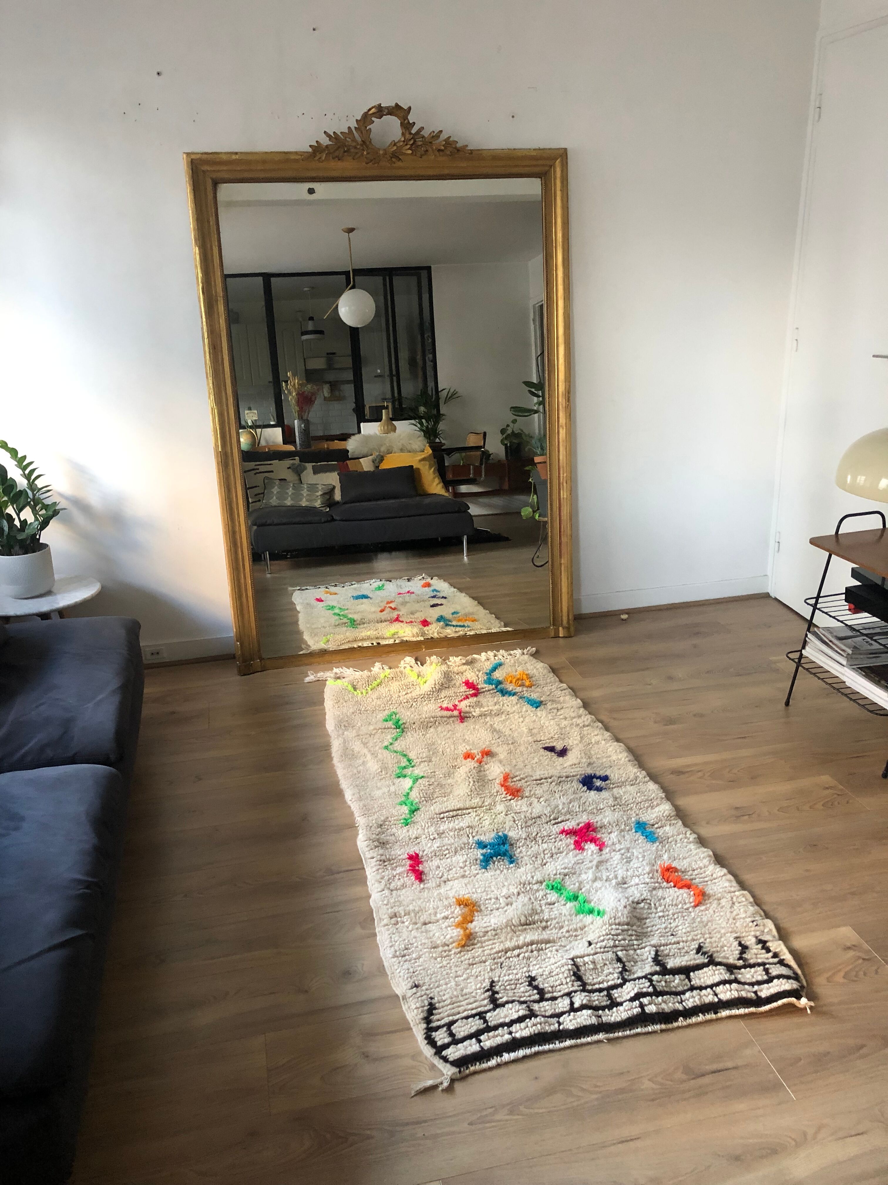 Killim wool berber carpet 150x60cm