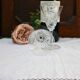 Two elegant crystal wine glasses