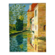 Reflections of the castle, oil on canvas, signed P.V. Sabatier 1940