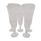 Cut crystal champagne flutes