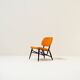 Scandinavian Lounge Chair from the Mid-1950s with a Stunning Frame