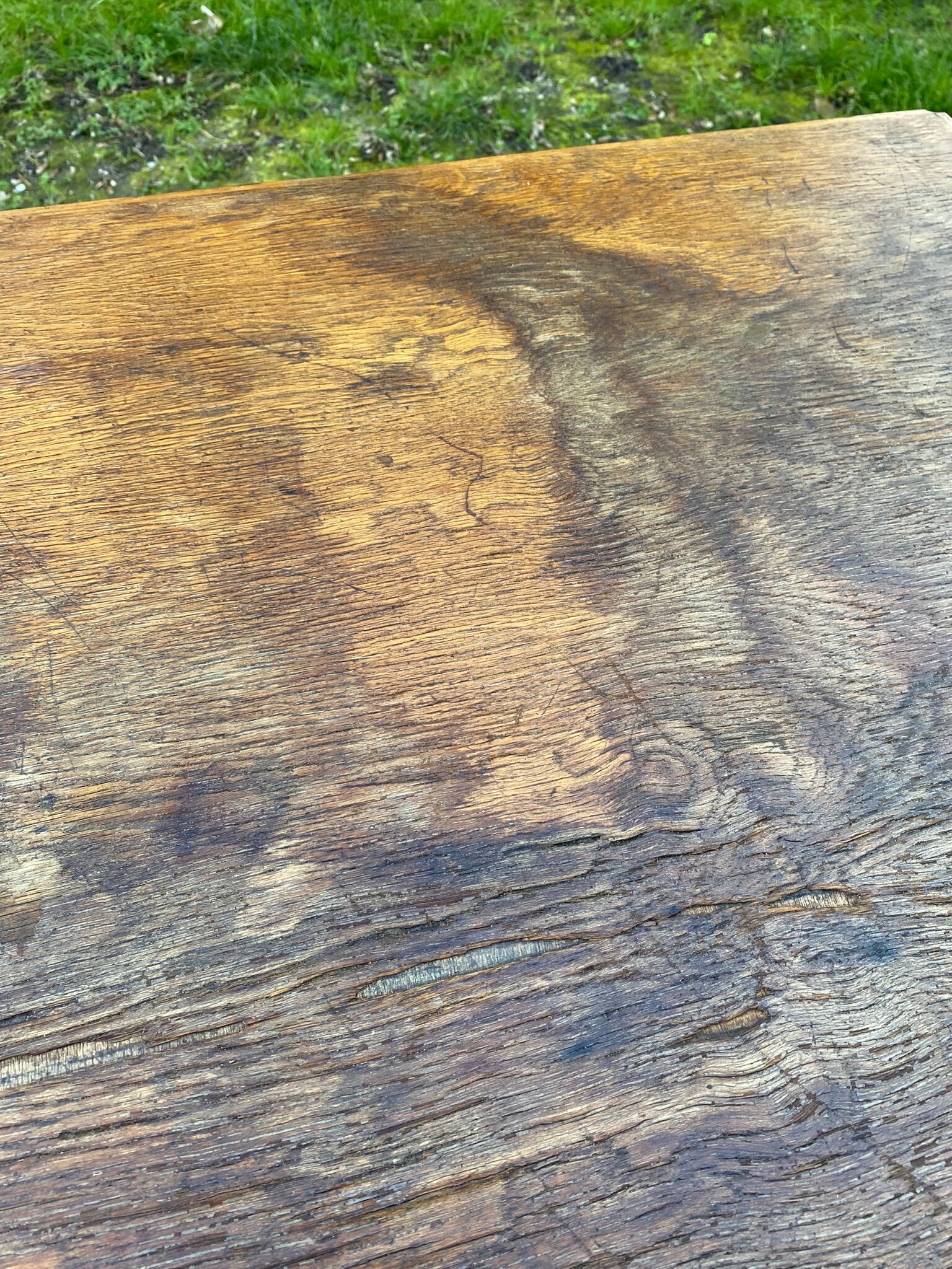 Vintage oak desk 4 drawers