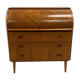 VINTAGE SECRETARY WITH TEAK CURTAIN AND 3 DRAWERS 1960 SWEDEN