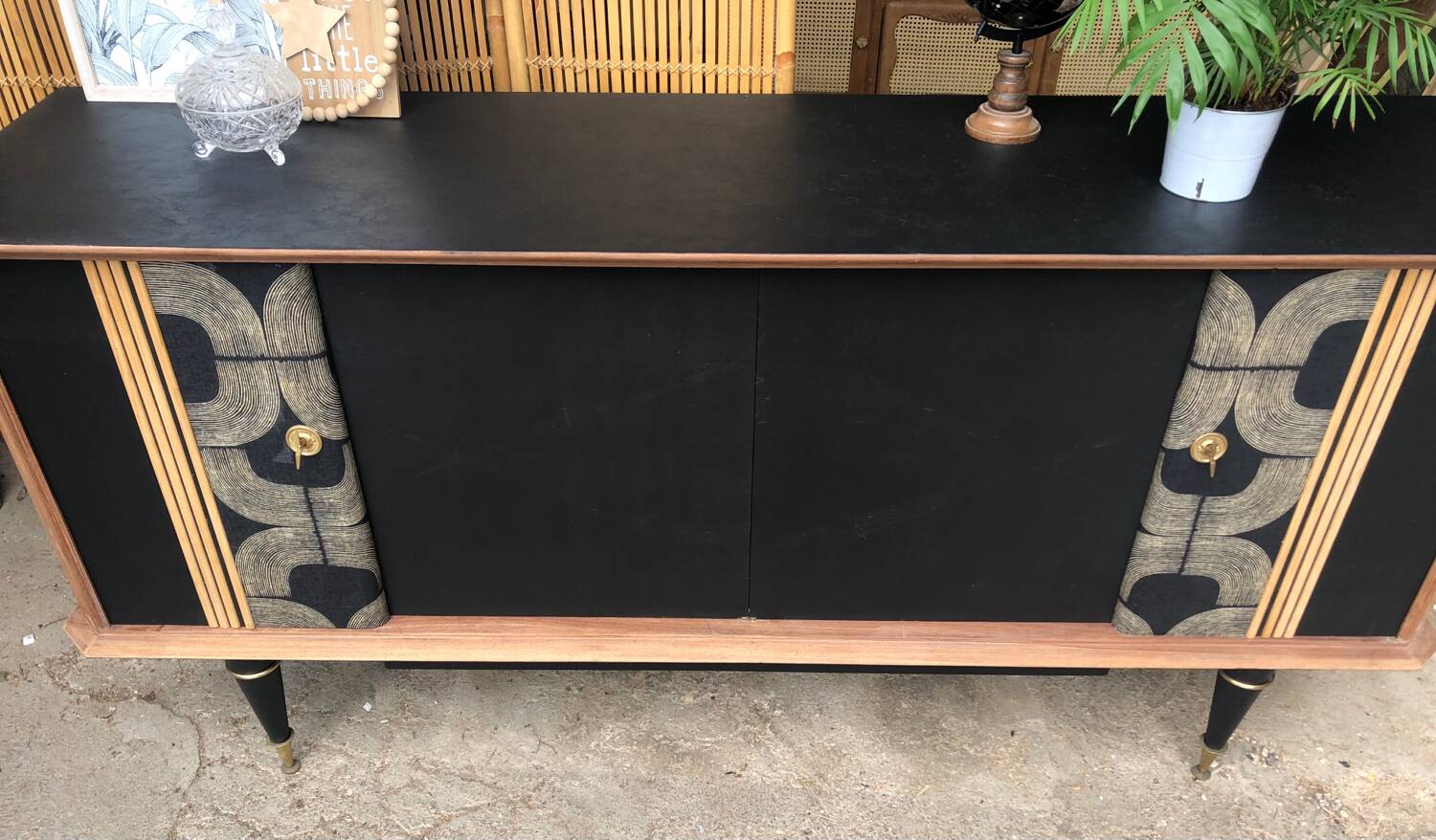 Black vintage sideboard