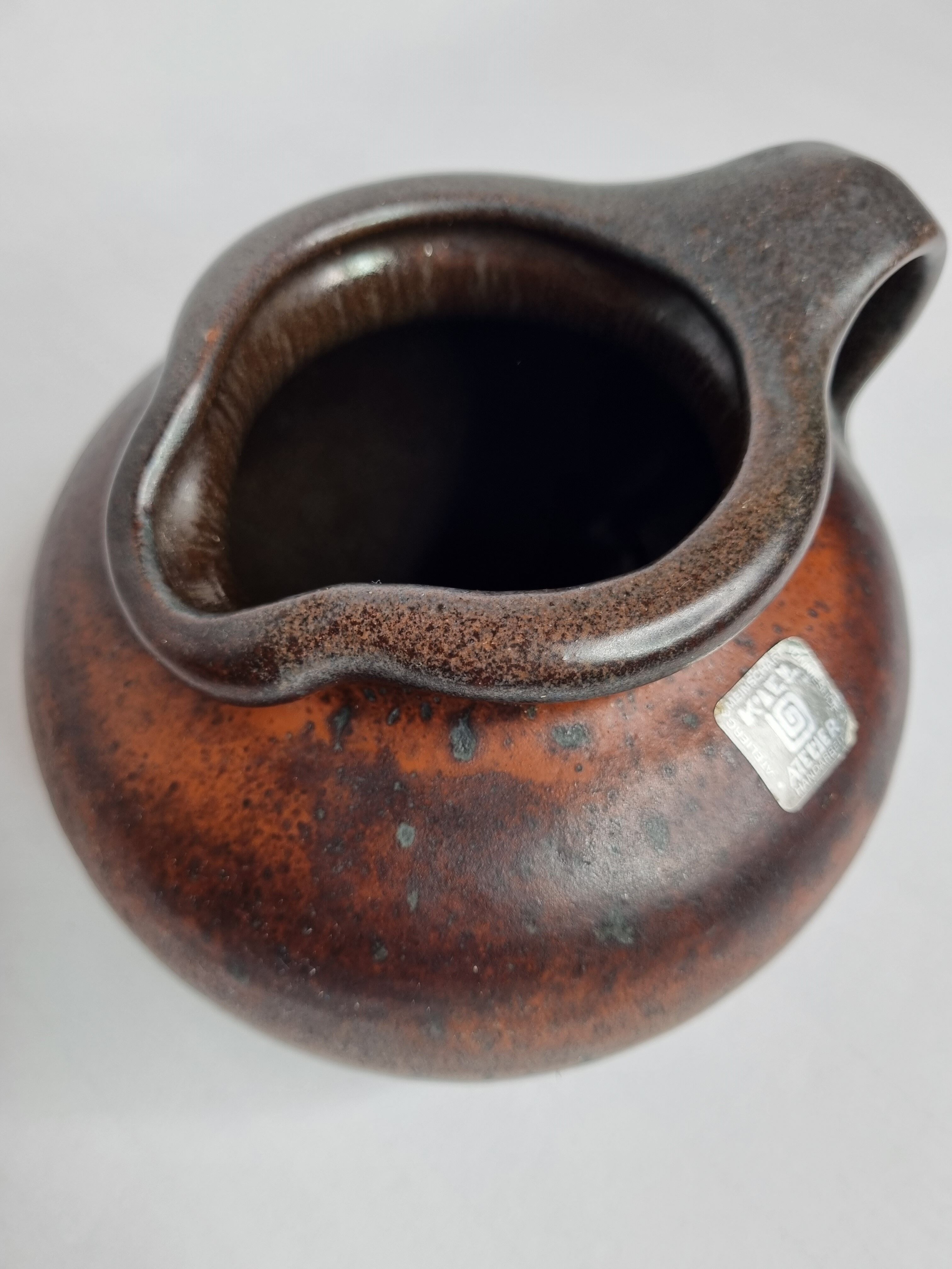 Vase West Germany Carstens Tonnieshof Keramik, 1960s-1970s, 14 cm