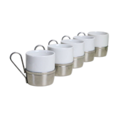 Ensemble de 5 tasses à expresso Letang Remy, années 80