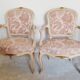 Two Louis XV style convertible armchairs