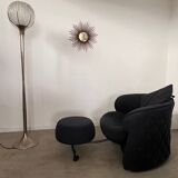 Armchair with pouf model girotonda italian design francesco binfaré year 80