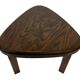 Set of 3 brutalist oak oval side or nesting tables minimalist design 1970s