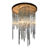 Petit lustre en verre de style mid-century/pendentif par Kinkeldey, Allemagne, années 1970.
