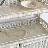 80s rattan shelf