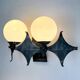 Pair of Brutalist sconces by Marc Weinstein, Germany, 1960s