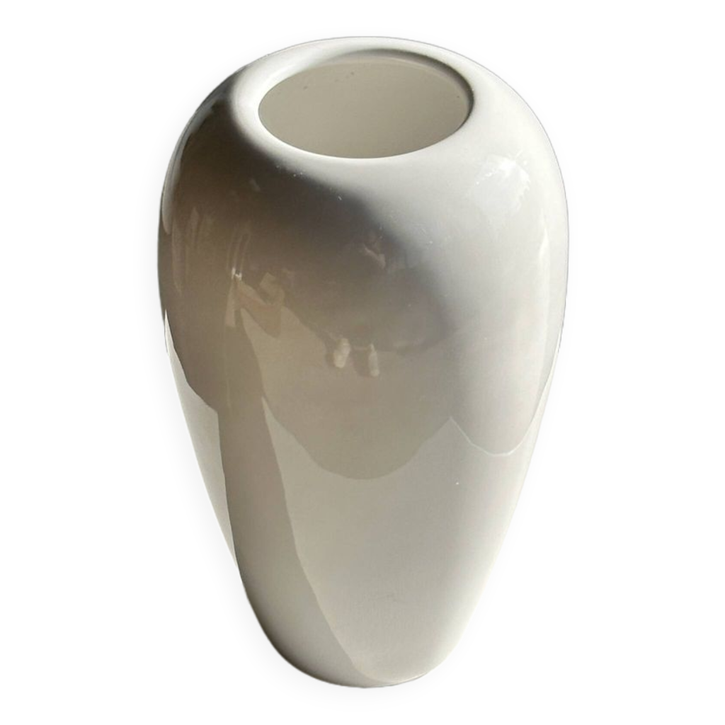 Vase blanc oblong H:20cm | Selency