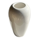 Oblong white vase H:20cm