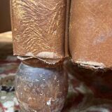 Pair of Club armchairs in imitation leather