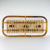 Bamboo and rattan coat rack in mid-century style attributed to Olaf Von Bohr, Italy, 1950s.