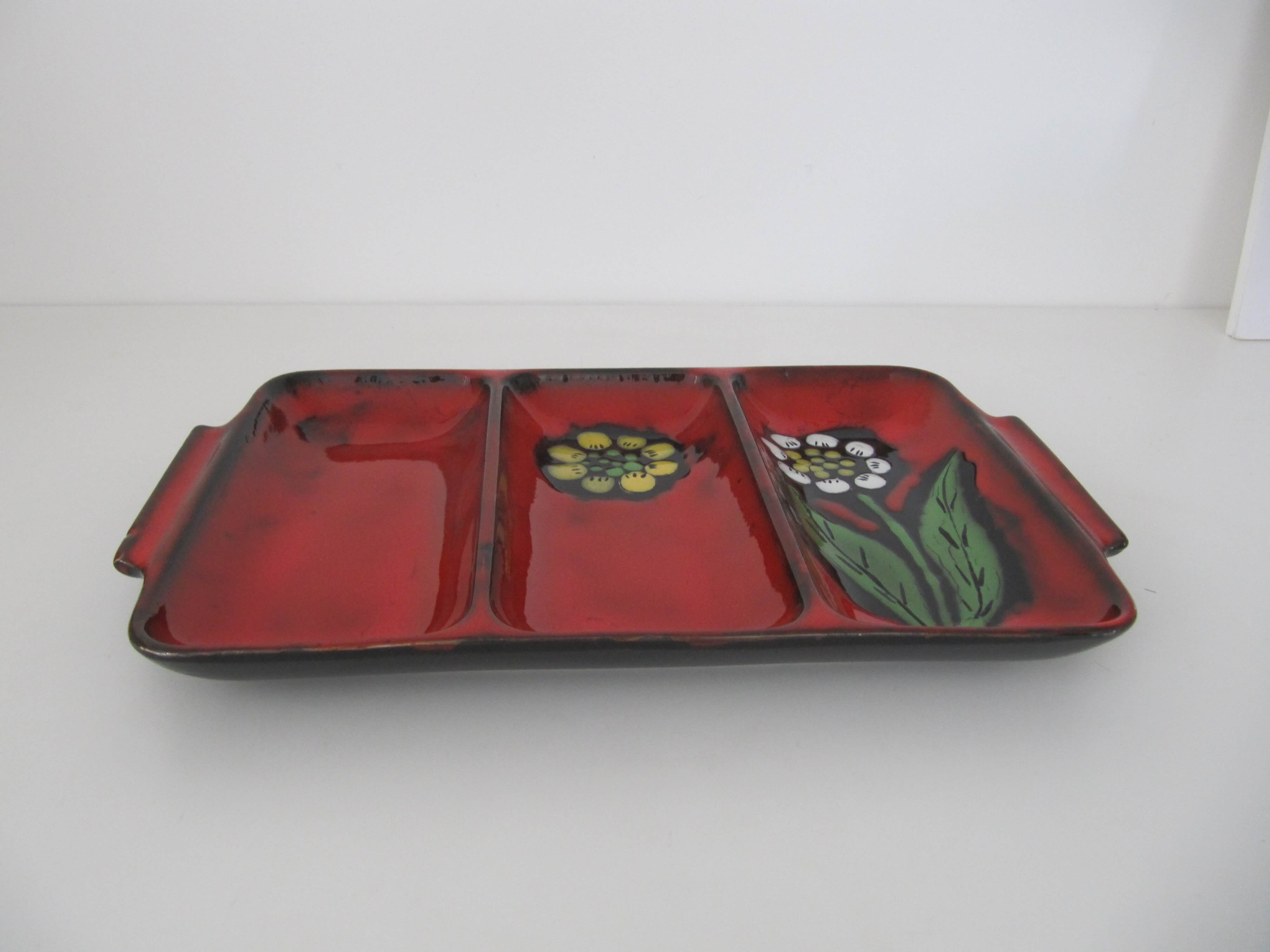 Vintage Bresse ceramic raw vegetable dish