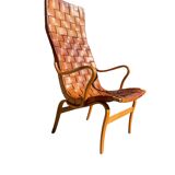 Cognac leather Eva chair by Bruno Mathsson