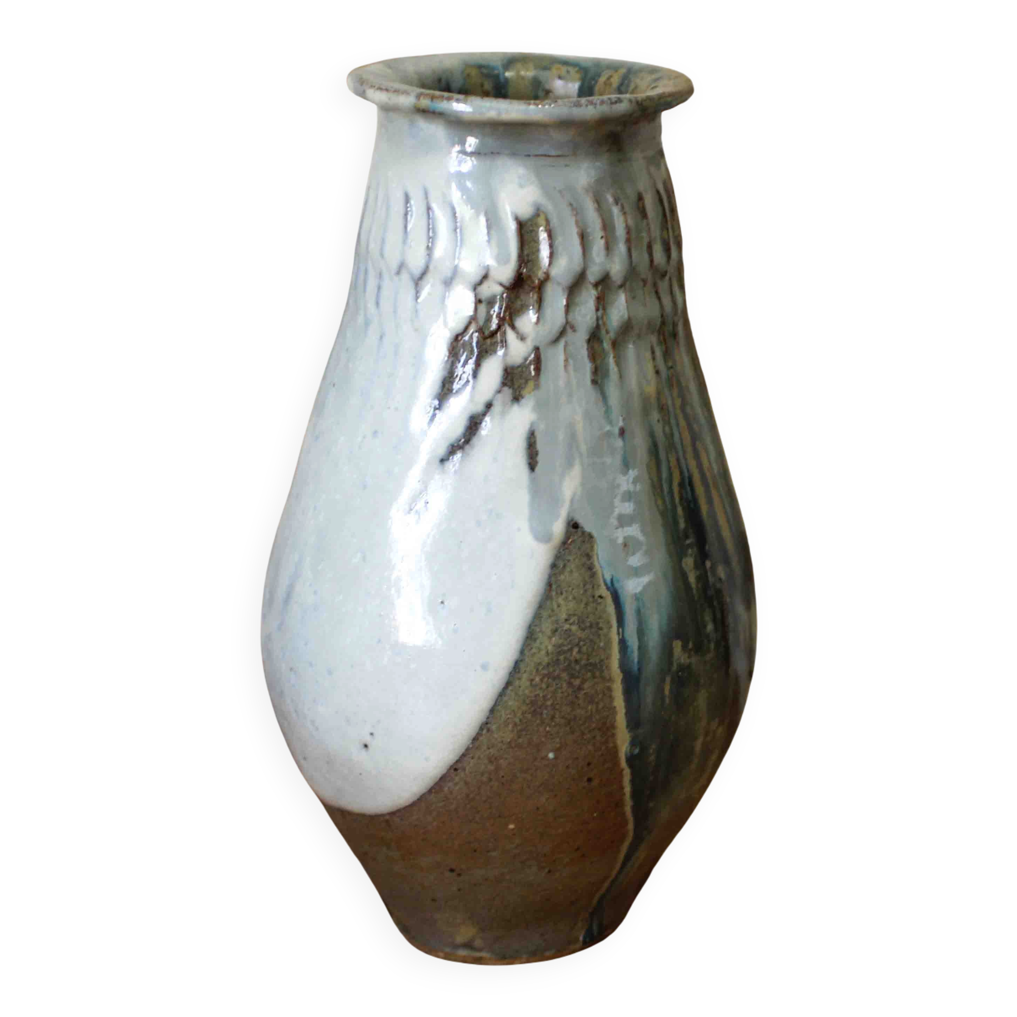Glazed stoneware vase