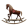 Rocking horse made of wood, fabric and natural horsehair, 1940-1950
