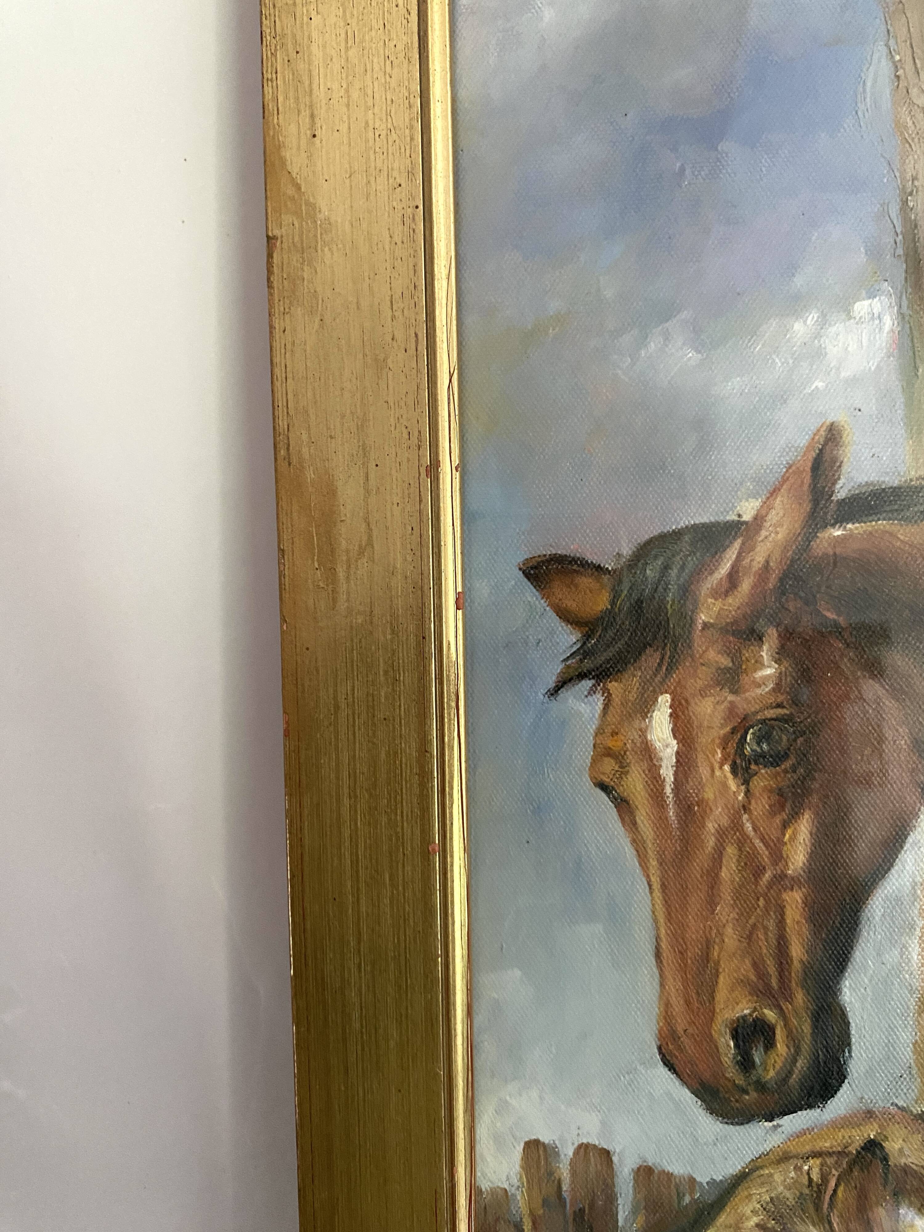 Oil on canvas under glass