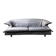 Blue-Grey Leather Sofa by Saporiti, 1980s