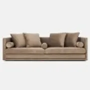 Sofa Malmo brown velour, Scandinavian design