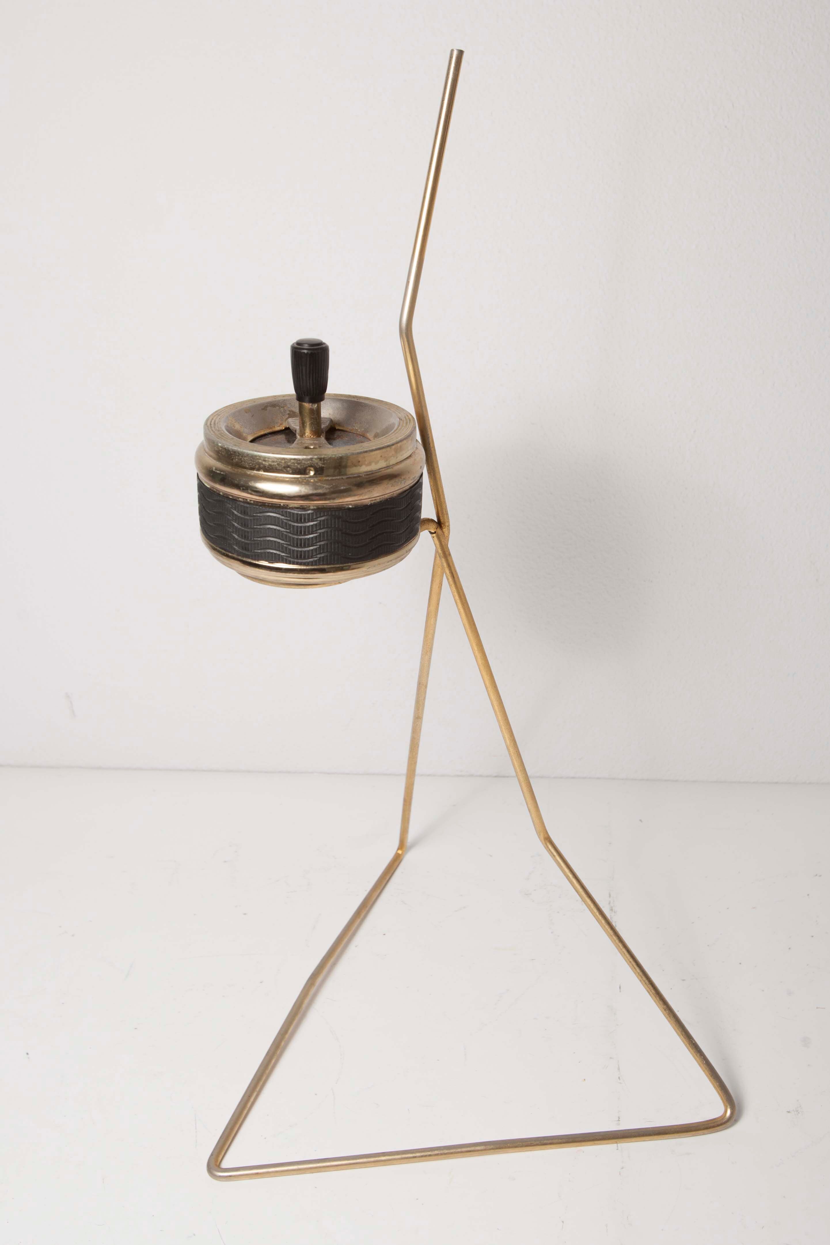 Ashtray on foot golden 60s