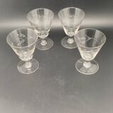 Verres à eau avec motif ciselés (épis de blé)