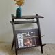 Wooden sofa end magazine holders