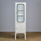 Vintage iron and glass medical cabinet, 1970s
