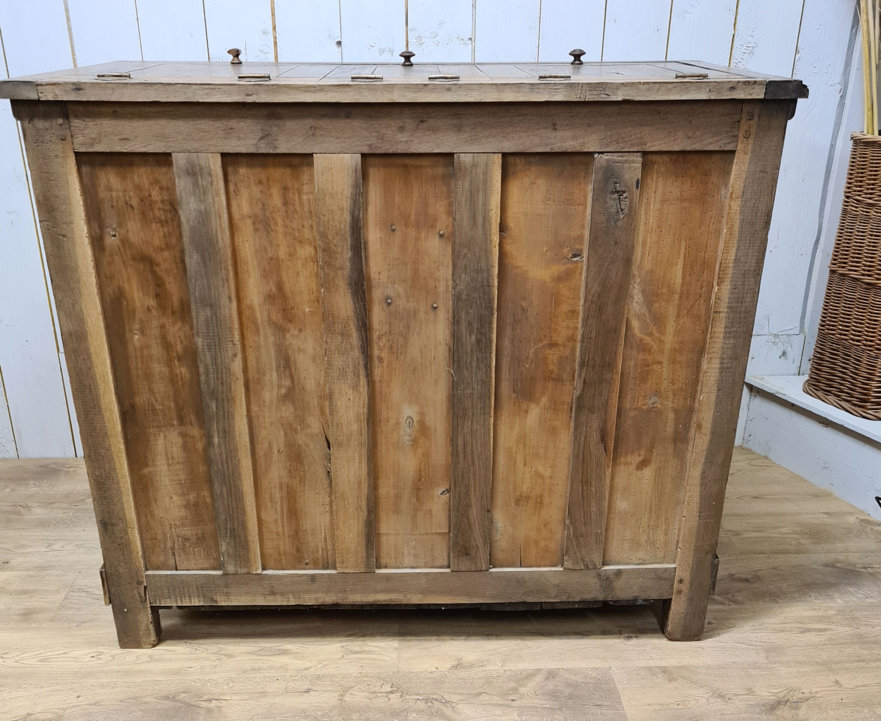 Old michaud brand cooler cabinet in solid oak