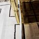 Brass coffee table with sliding top and smoked glass, 1970s vintage