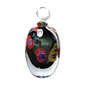 Flacon unique transparence couleurs opaline et or  verre Maxence Parot
