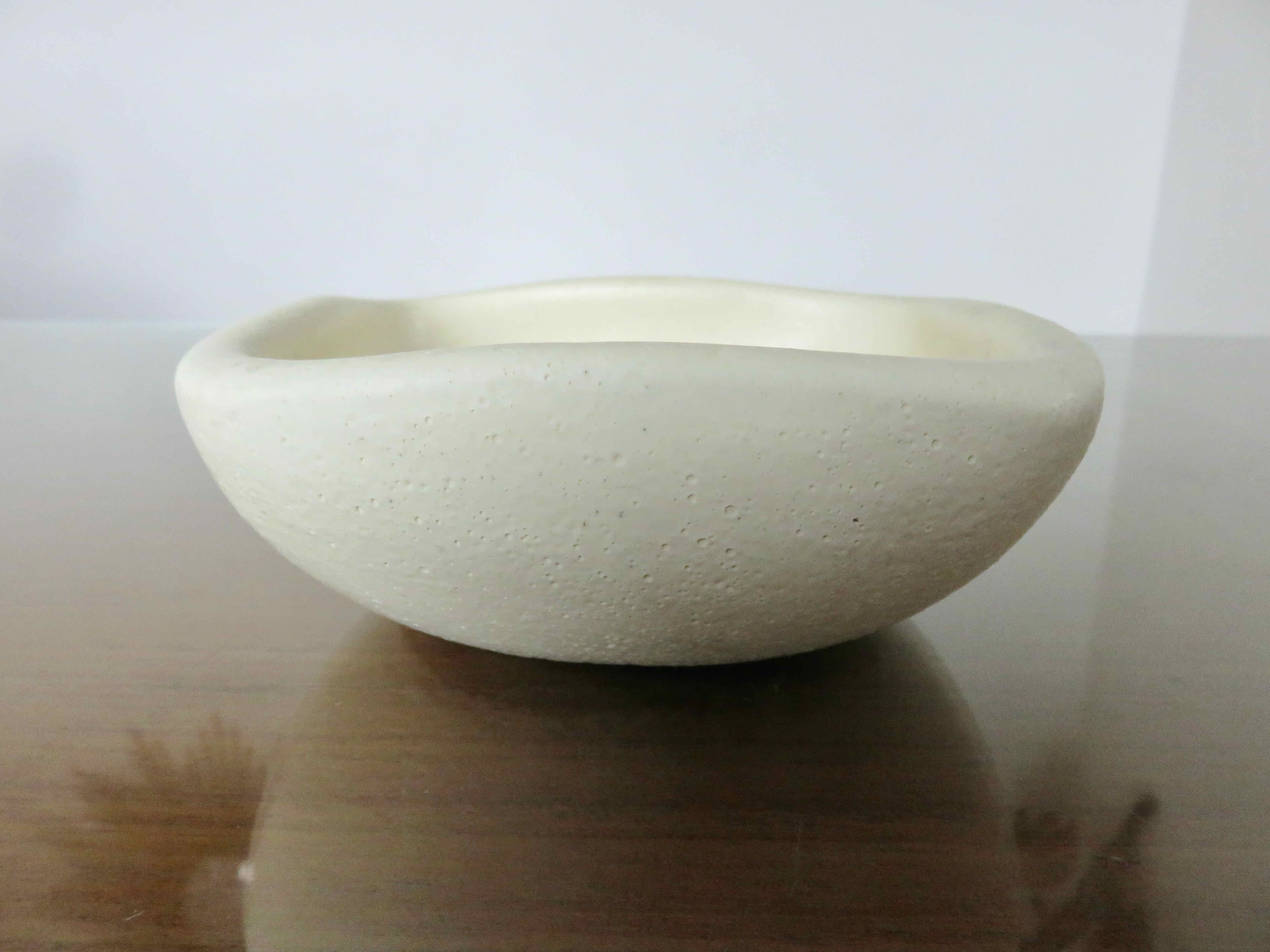Trinket bowl keramos white ceramic 50/60s