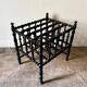 Napoleon III magazine rack in black turned wood