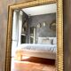 Antique Napoleon III gilded mirror from the 19th century.