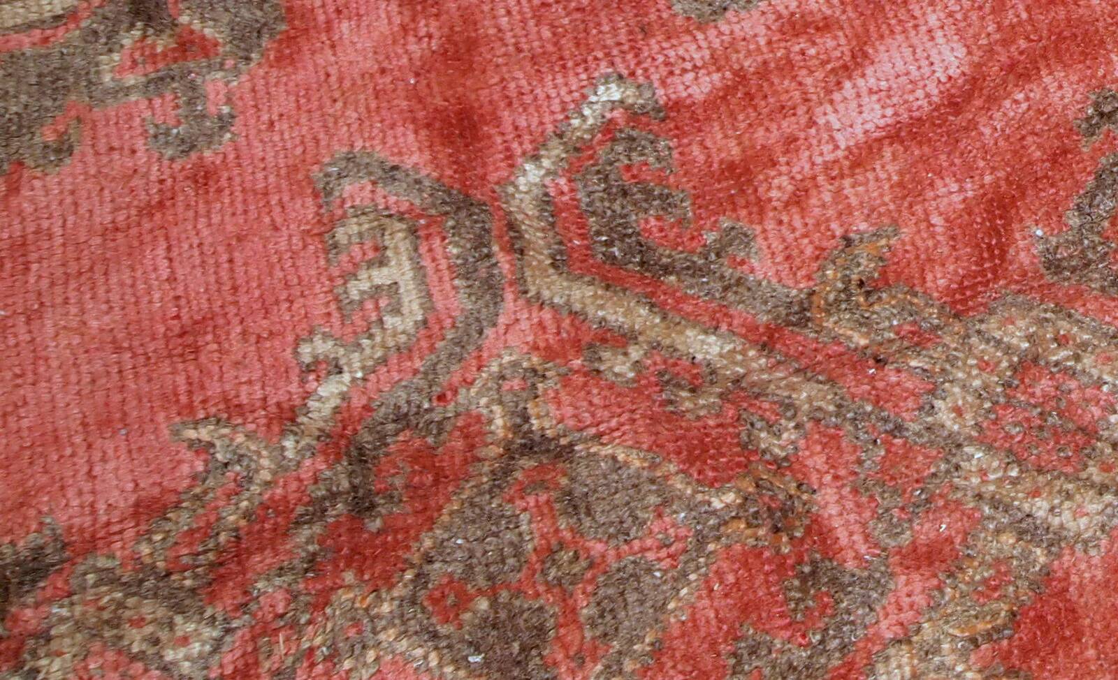 Handmade antique Turkish Oushak rug 9' x 11' (274cm x 335cm) 1900s - 1B764