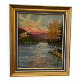 Lake landscape signed Gaspart