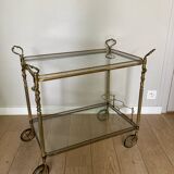 Brass serving trolley